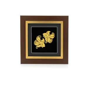 تابلو طلا نماد ماه تولد اسفند با ورق روکش طلای 24 عیار بزرگ