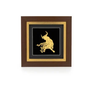 تابلو طلا نماد ماه تولد اردیبهشت با ورق روکش طلای 24 عیار بزرگ