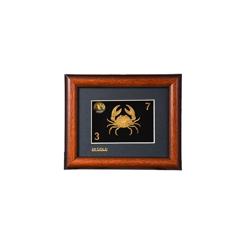 تابلو طلا نماد ماه تولد تیر با ورق روکش طلای 24 عیار متوسط