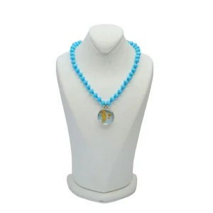 گردنبند سنگی فرشته و دو قلب