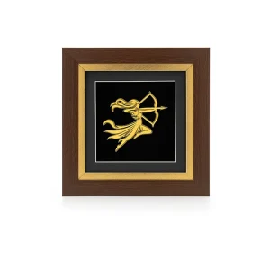 تابلو طلا نماد ماه تولد آذر با ورق روکش طلای 24 عیار بزرگ