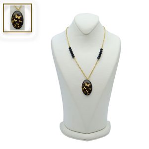 آویز سنگ و زنجیر چهارپروانه