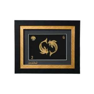 تابلو طلا نماد ماه تولد اسفند با ورق روکش طلای 24 عیار بزرگ