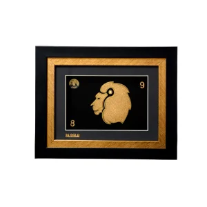 تابلو طلا نماد ماه تولد مرداد با ورق روکش طلای 24 عیار بزرگ