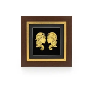 تابلو طلا نماد ماه تولد خرداد با ورق روکش طلای 24 عیار بزرگ