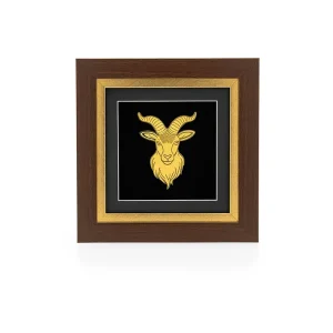 تابلو طلا نماد ماه تولد دی با ورق روکش طلای 24 عیار بزرگ