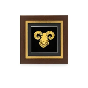 تابلو طلا نماد ماه تولد فروردین با ورق روکش طلای 24 عیار بزرگ